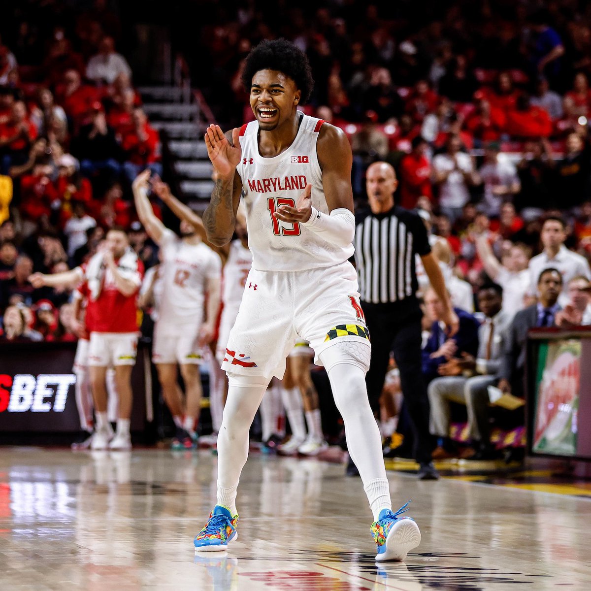 TerrapinHoops's tweet photo. The Maryland Terrapins are: 

2nd in the Big Ten (picked 10th)
17th in KenPom (preseason 56th)
21st in the NET

Happy Monday, Terp Nation. https://t.co/cyQyC2PYiK