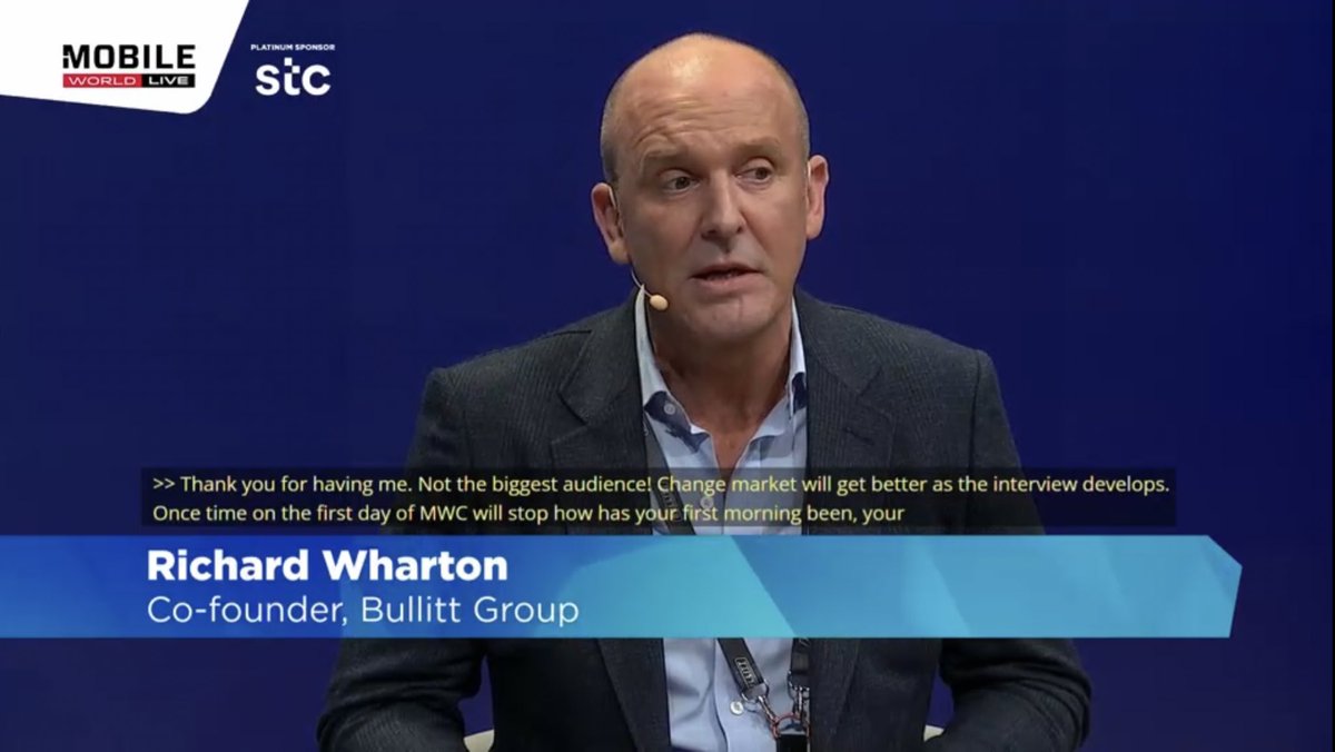 LIVE now: 🎥 interview with Richard Wharton from <a href="/Bullitt_Group/">Bullitt Group</a> who has something around his next to show you all… Watch now 📲 mobileworldlive.com/mwc-barcelona-… #satellite