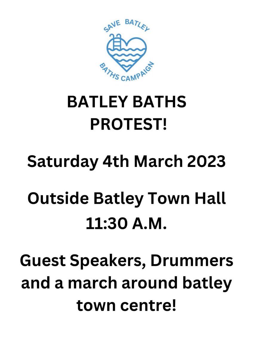 SaveBatleyBaths's tweet photo. This Saturday @unisontheunion @GMBUnionW57 https://t.co/jkC0SyMNAL
