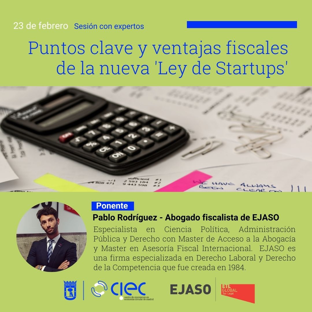 CIEC_Madrid's tweet photo. 🔙 El pasado 23/02, los participantes de #CIECAcelera y #CIECIncuba disfrutaron de un taller sobre las implicaciones de la nueva Ley de Startups gracias a la colaboración entre el #CIECMadrid y @EJASOabogados  

👉 El ponente fue Pablo Rodriguez, especialista en derecho fiscal. https://t.co/howkIYDOzZ