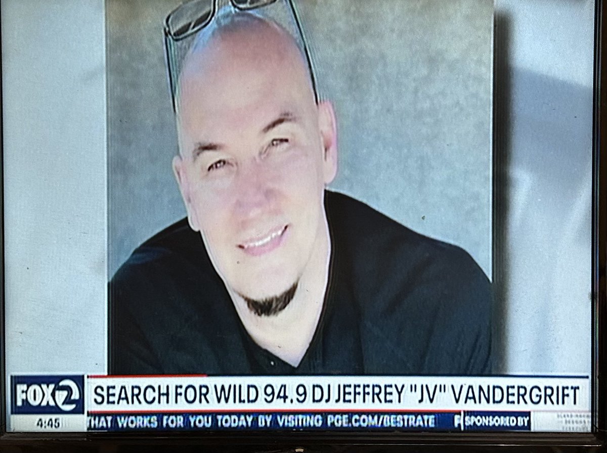 sal_castaneda's tweet image. Well-known radio personality Jeffrey Vandergrift, better known as “JV” on Wild 94.9, is still missing. If you see him or have any information please call police.