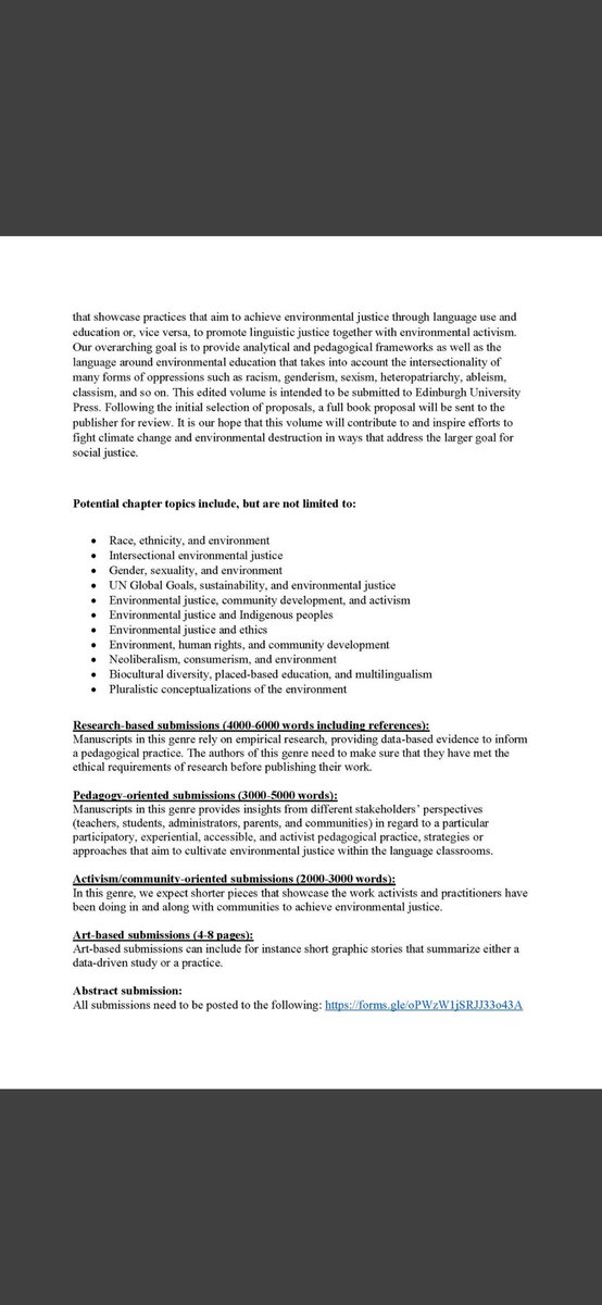 I wish I were announcing this CfPs in better times for my home country but the #TurkeyAndSyriaEarthquake does remind me what <a href="/profdavidharvey/">David Harvey | @davidharvey.org on Bluesky</a> says: there are no truly natural disasters. Here is an effort for environmental justice from an applied linguistics perspective: