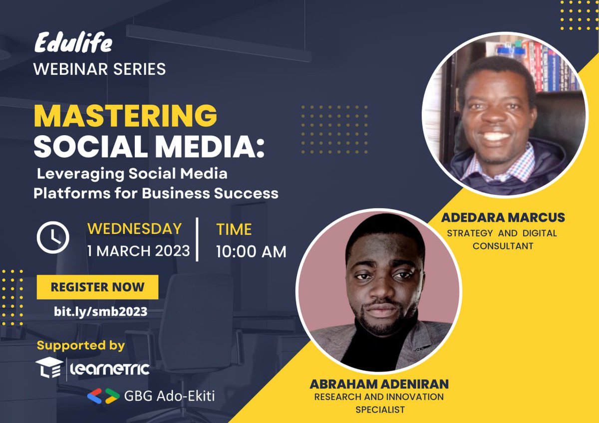 admoft's tweet photo. Social Media Branding: Strategies for Building and Managing Your Online Presence https://t.co/dXKBWIpZ58
#GBGadoEkiti  #ekiti #edulife #admoft #CreativeSocialmedia https://t.co/jyc4HyERFl