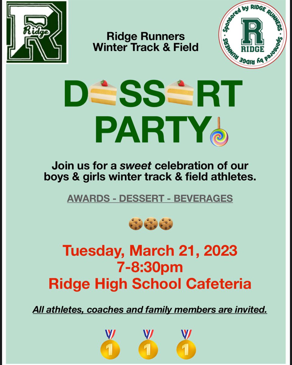 Winter Track dessert night!