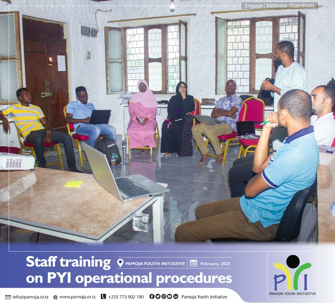 pamoja_youth's tweet photo. Empowering our team is key to achieving our organizational goals! Last week, we held a training session for @pamoja_youth staff on organizational operational procedures, equipping them with the necessary skills and knowledge to enhance our productivity and efficiency. https://t.co/JQAybRx0ZU