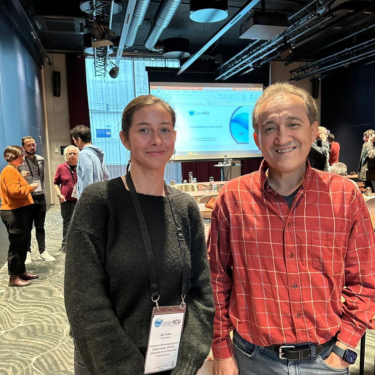 We are happy to announce our PI Javier Arístegui and our PhD student Aja Trebec were in #Copenhagen last week participating in the kick off meeting of the project @Oceanicu_carbon!

Our group will coordinate WP4 together with @StephAHenson and will also take part in WP3.