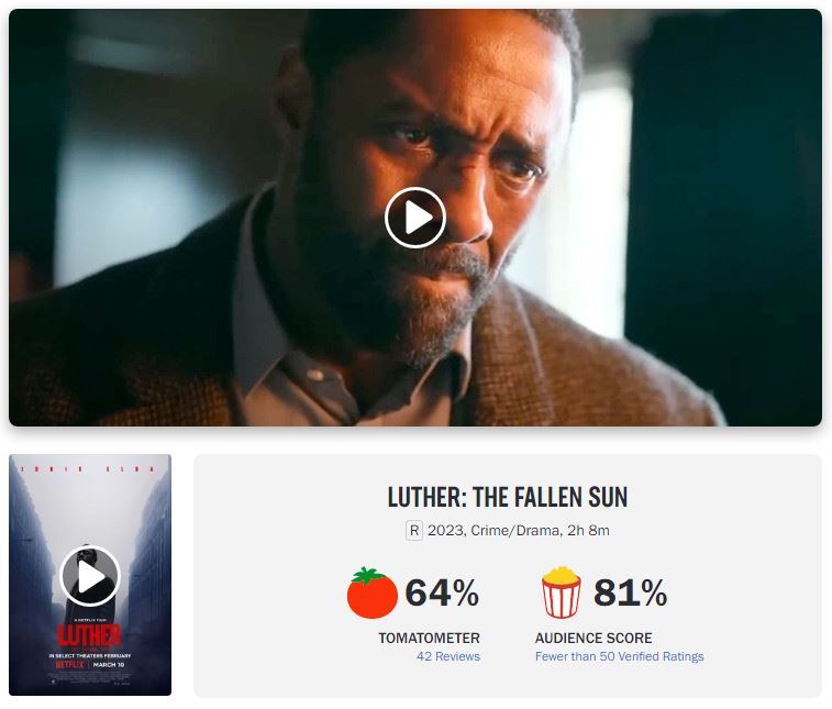 넷플릭스가 제작한, 이드리스 엘바 주연 #루터 영화 로튼토마토 리뷰들 https://extmovie.com/movietalk/90694281…Translate post