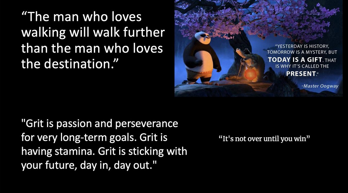 #PLE2023 

- Always love the journey, everything else takes care of itself. When you love the journey, everything happens as a side effect.

- Grit = Perseverance + Passion => Long term goals

- It’s not over until YOU win.

- Just be present.