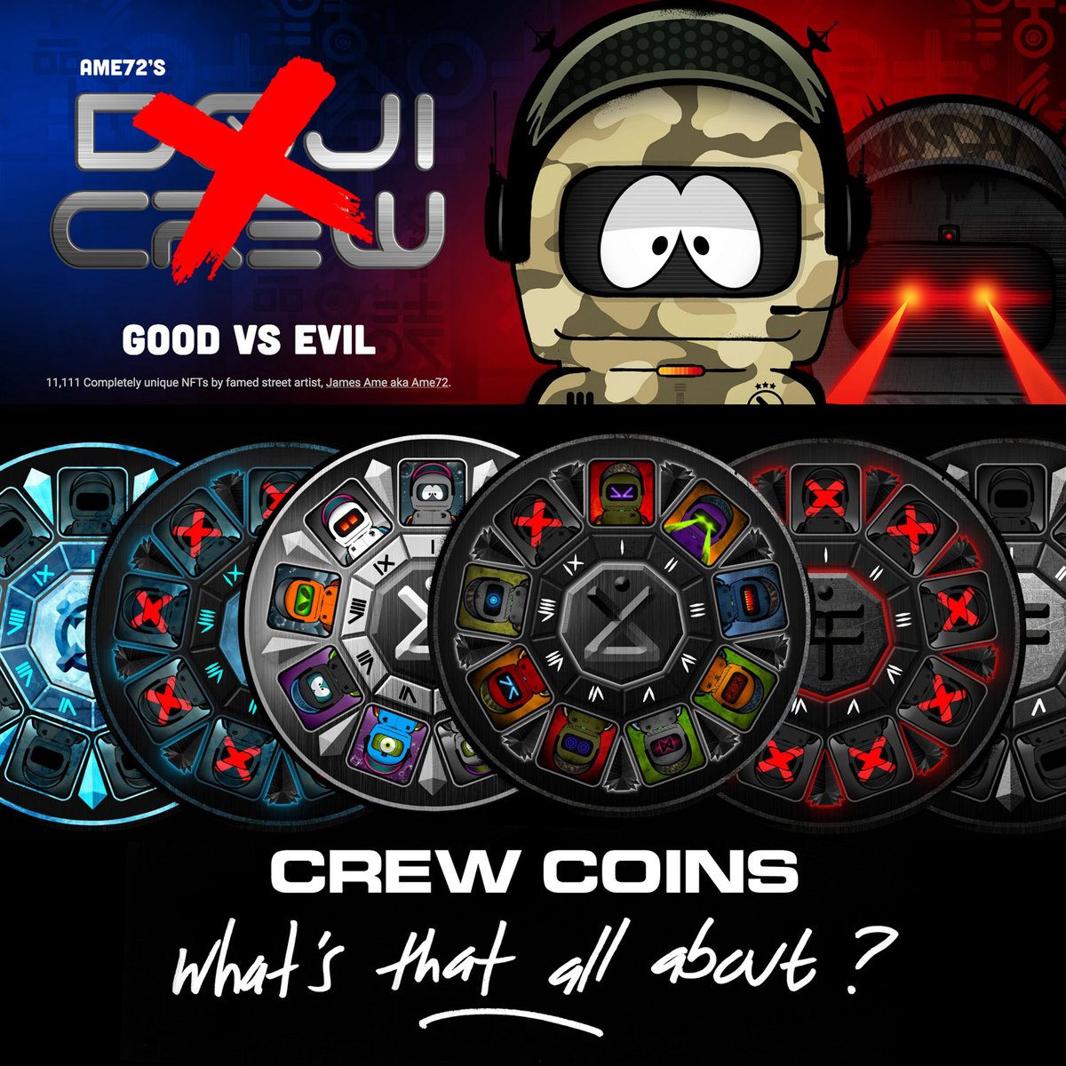 JamesAme72's tweet photo. CREW COINS 🔥🔥🔥🔥🔥 you've probs not seen anything like this before..... More info here: https://t.co/gaRRudzwPc #nftutility #dojicrew #xcrew @dojicrew @BUILTBYQUANTUM https://t.co/OxQoeymFfM