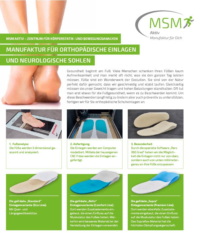 Sie haben #Fußschmerzen? 
Auch dafür haben wir die passende Lösung! 
#Orthopädische #Einlagen aus unserer hauseigenen Manufaktur. Weitere Infos unter msm-aktiv.de/ortopädische-e…
