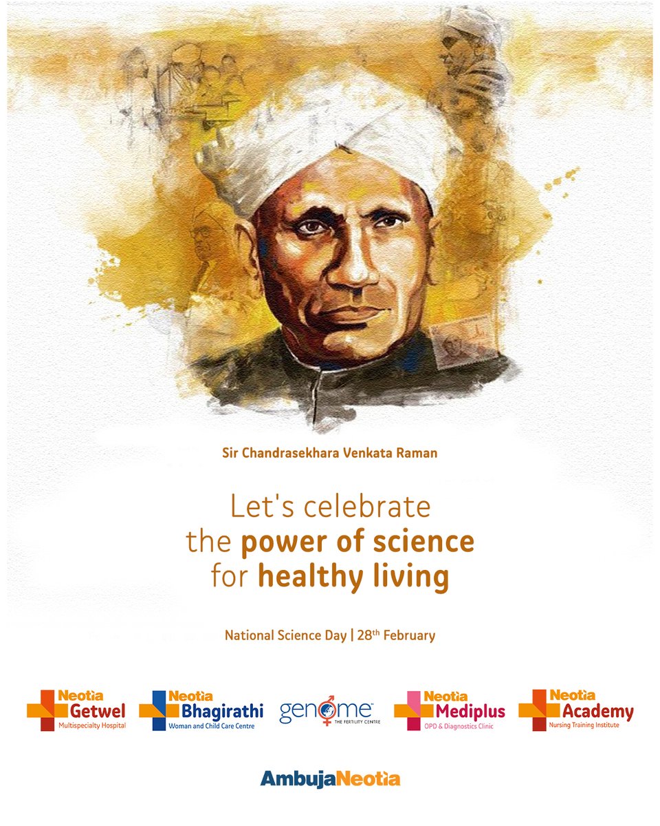 #NationalScienceDay marks the innovation of the #RamanEffect by Sir #CVRaman in the year 1928. The theme for #NationalScienceDay2023 is #GlobalScienceforGlobalWellbeing. The theme reflects our country's growing global significance & international visibility. #Health #AmbujaNeotia