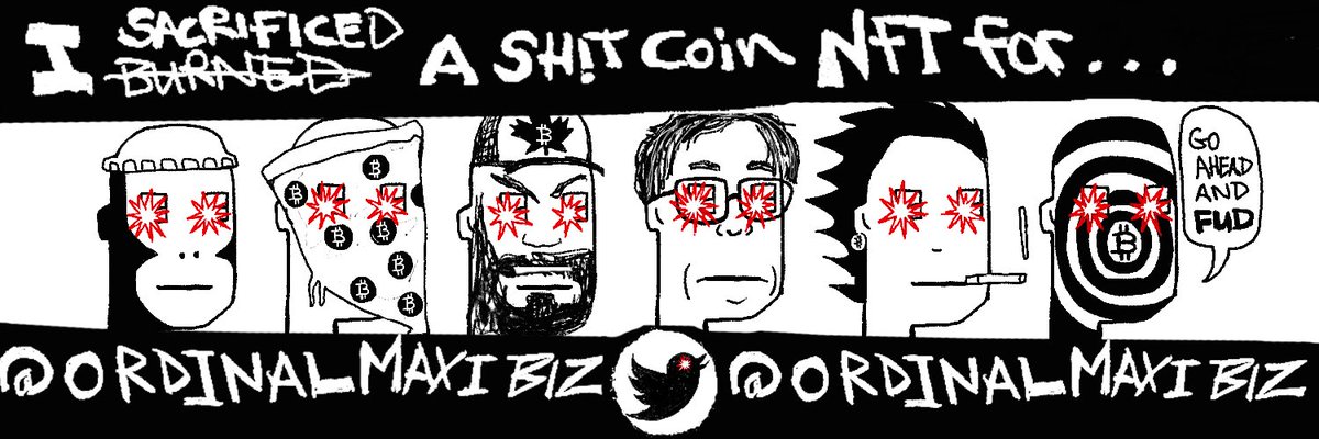 LeonidasNFT's tweet photo. 4/ Ordinal Maxi Biz
@OrdinalMaxiBiz

@ohareyoufat and @ZK_shark seem to be cooking up what appears to be a large collection of 1/1 hand drawn, Bitcoin themed PFPs. No mint date has been announced. https://t.co/e96jkVOHJZ