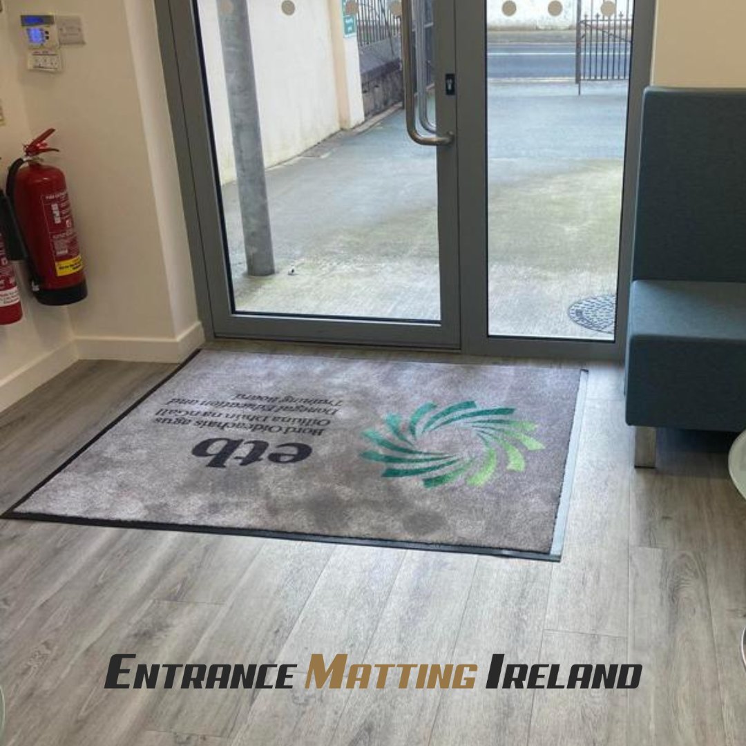 EntranceMatsIRE's tweet photo. It's always great to see our mats in action and looking good! These EMI Logo Imperial Mats will help keep the office clean and tidy - thanks for choosing us, @DonegalETB
#entrancematting #logomats #personalizedmats #entrancemattingireland #logomatsireland #customizedmats #mats https://t.co/t40bjogGJg