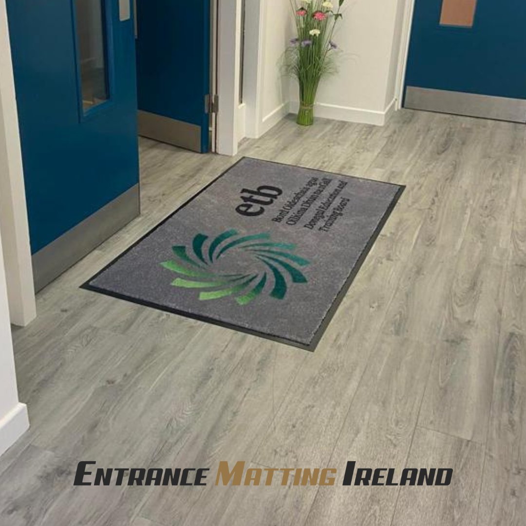 EntranceMatsIRE's tweet photo. It's always great to see our mats in action and looking good! These EMI Logo Imperial Mats will help keep the office clean and tidy - thanks for choosing us, @DonegalETB
#entrancematting #logomats #personalizedmats #entrancemattingireland #logomatsireland #customizedmats #mats https://t.co/t40bjogGJg