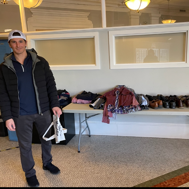 CaritasBoston's tweet photo. Thank you Ben Price, Caritas Young Leader, for the donation of gently used men’s clothing and shoes donated to the residents of Central House. Residents were expressing their appreciation the moment the clothes were dropped off.

#CaritasCares #GreaterBoston #EndHomelessness https://t.co/y7pPjhL4Fd