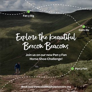 Walk and see the beautiful sights of the Brecon Beacons whilst raising vital funds for Hospice Care
Join us for a strenuous, circular guided mountain walk on well-made footpaths to the summit of Pen y Fan and Corn Du in the Brecon Beacons.

stdavidshospicecare.org/events/our-eve…