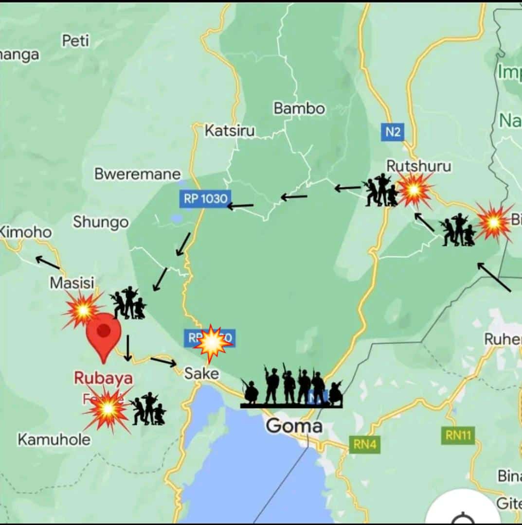 tsongo_elie's tweet photo. #RDC : La progression du @M23 sur le sol Congolais. ( #Rutshuru, #Nyiragongo, #Masisi ) https://t.co/AuDGJCbusl