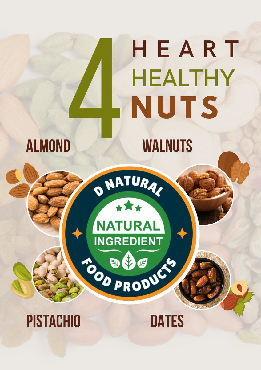 4 Heart Healthy Nuts that Must Include in Your Daily Diet.
:
:
Order Now & Get Up to 20% Discount - +91 - 999-710-7984 For Limited Period.
:
:
#dryfruits #healtyfood #healthylifestyle #healthyliving #healthyeating #naturalfood #heartfood #heartfoods #hearthealth