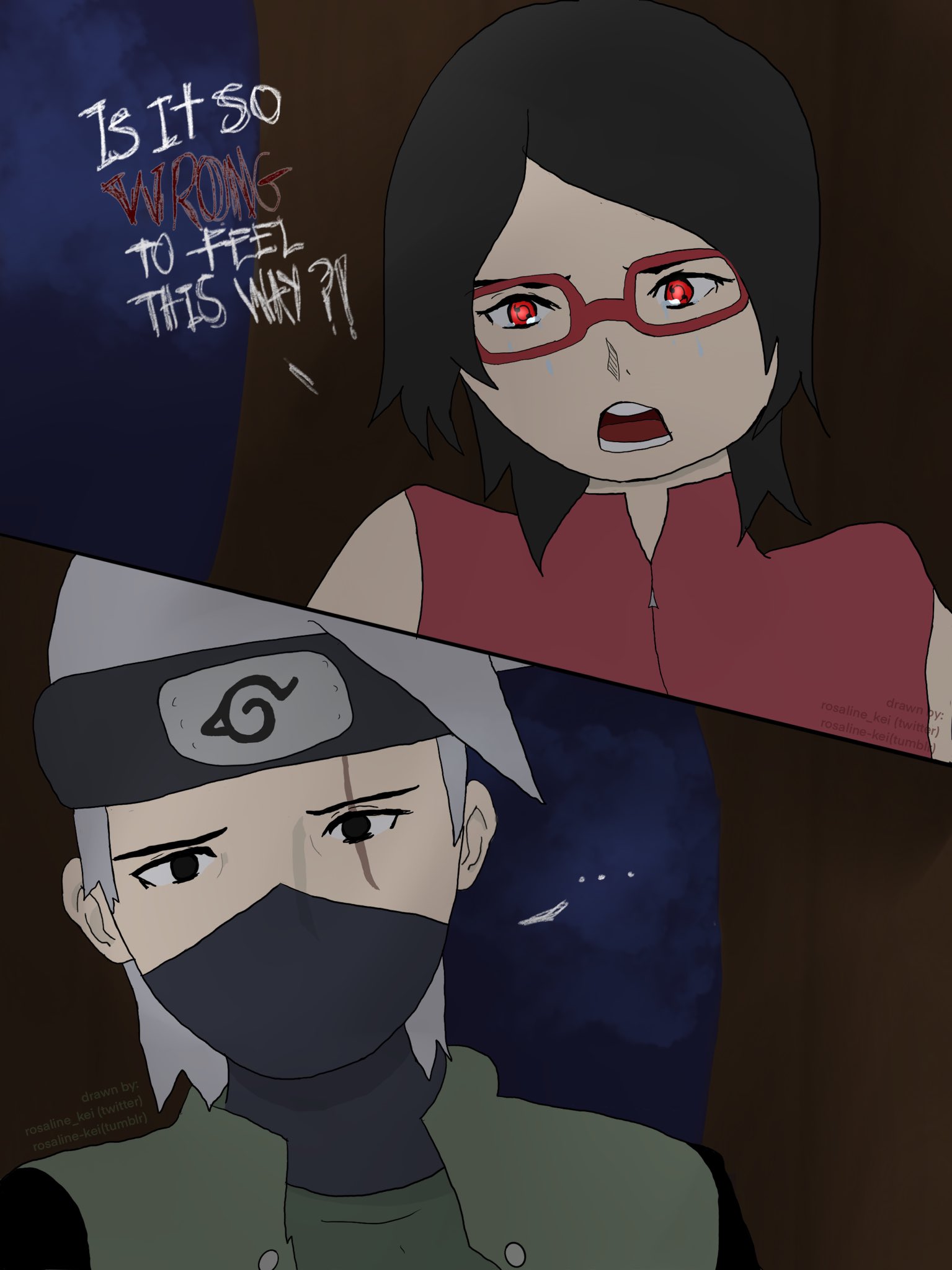 Desenhista on X: Sarada Uchiha (Mangekyou Sharingan)