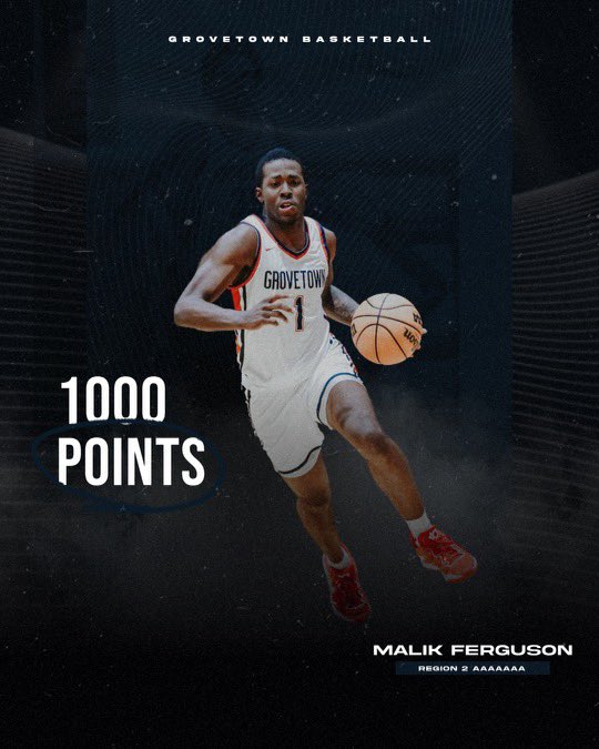 Congrats to Malik Ferguson on hitting 1000 points for his HS career!