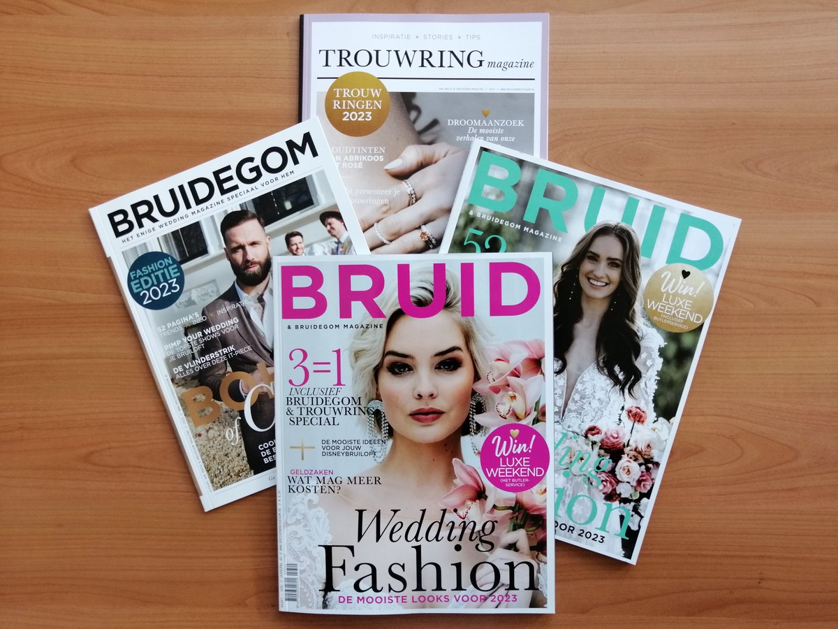 De nieuwe Nederlandse en Belgische voorjaarsedities '23 van Bruid &amp; Bruidegom Magazine zijn verschenen. Zo ook de jaarlijkse themaspecials Bruidegom en Trouwring Magazine. Sneak peek? Lees gauw verder: lnkd.in/edb7WAE9  #voorjaar #bruidmagazine