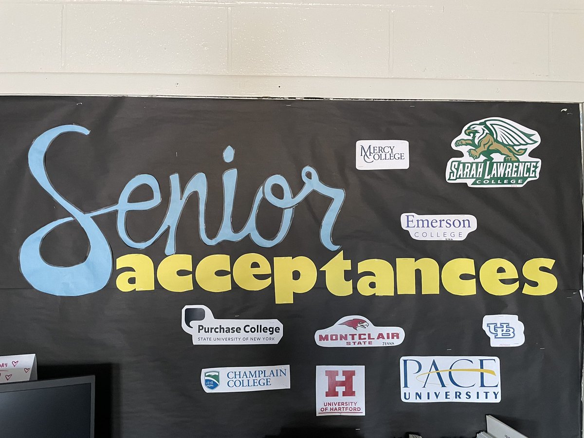 StudioArt_CTE's tweet photo. Our college wall is starting to grow and it’s not even March yet! @pnwbocestech https://t.co/aBKWZallwy