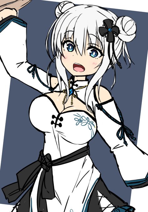 チャイナ服てゅるくちゃん!
チャイナ服の正解ってなんだ!?ってなりながら描きました 