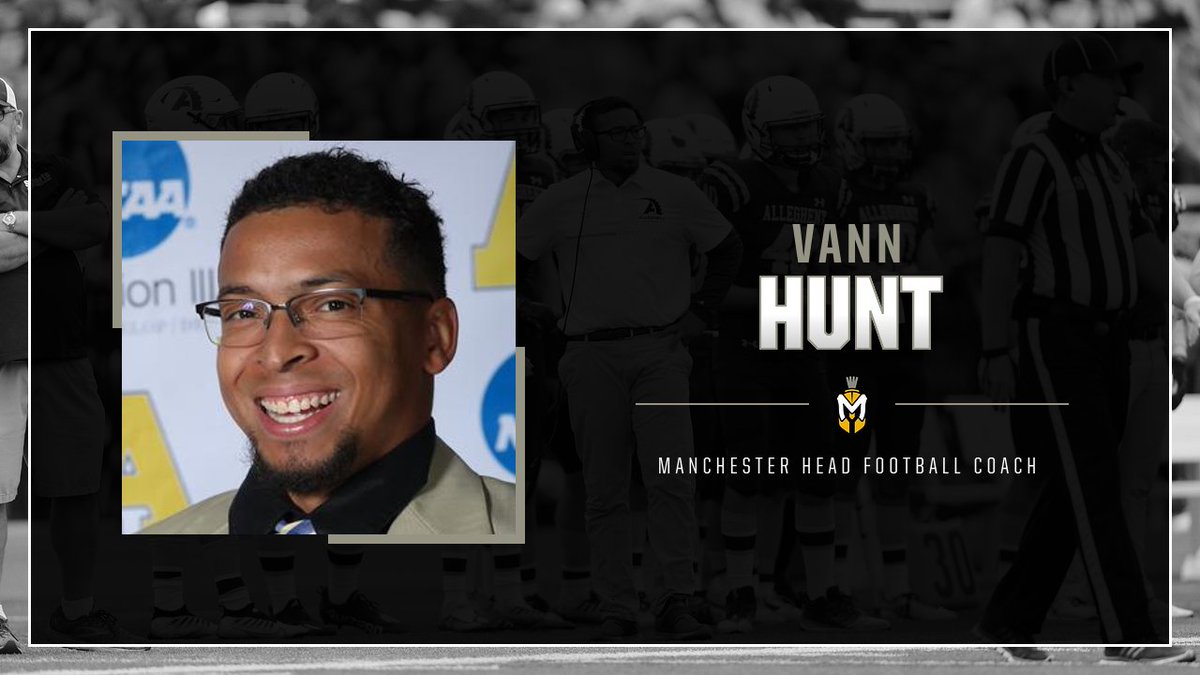 FB: Vann Hunt has been named Manchester University's head football coach. Hunt begins his tenure as head coach this week. Please take a moment to welcome him to the Manchester community! 

Full release: bit.ly/3KLEkpz

#MUSpartans | #SpartanPride