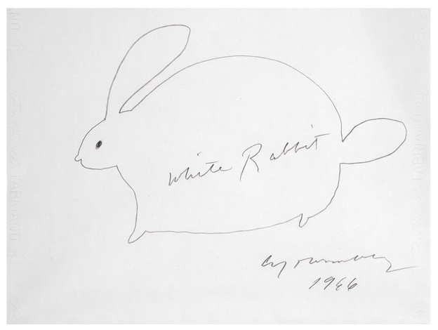 A lesser known Twombly masterpiece--  White Rabbit, 1966.
