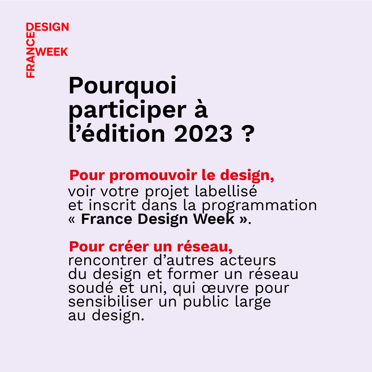 lacitedudesign's tweet photo. 📣 L’appel à projets pour @FR_designweek 2023 ouvrira à partir du 15 mars !
Cette nouvelle édition se déroulera du 14 au 28 septembre 2023 dans toute la France et sera placée sous le thème « Vivant, vivants ».
➡ https://t.co/qJRyxUBu4f
#FranceDesignWeek #FDW23 https://t.co/4ksfGMOmHC