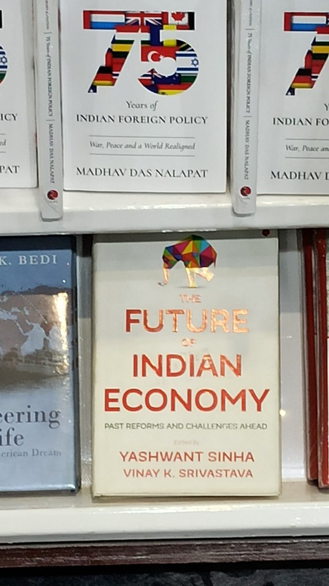 meetdrvinay's tweet photo. My co-edited book 'The Future of Indian Economy: Past Reforms and Challenges Ahead' with Shri #YashwantSinha is available in #WorldBookFair2023
Have a look at @Rupa_Books, Stall number 205, Hall no 5.
#economy #Reform #economicreform https://t.co/RowN3BH3PF