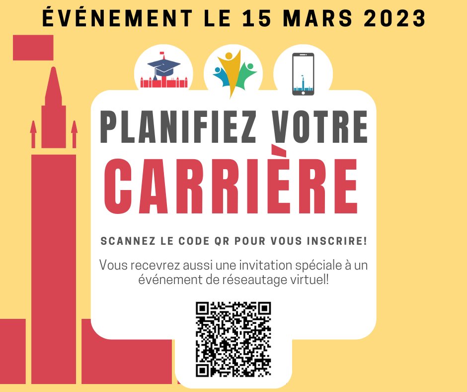 🤩INSCRIVEZ-VOUS DÈS MAINTENANT 🤩   
forms.office.com/r/4nwa7kWd84  

Cette session, intitulée "Planifiez votre carrière", vous informera sur des sujets liés aux ressources humaines (RH) au GdC! 

Pour plus d'info: wiki.gccollab.ca/GCStudents_-_%…