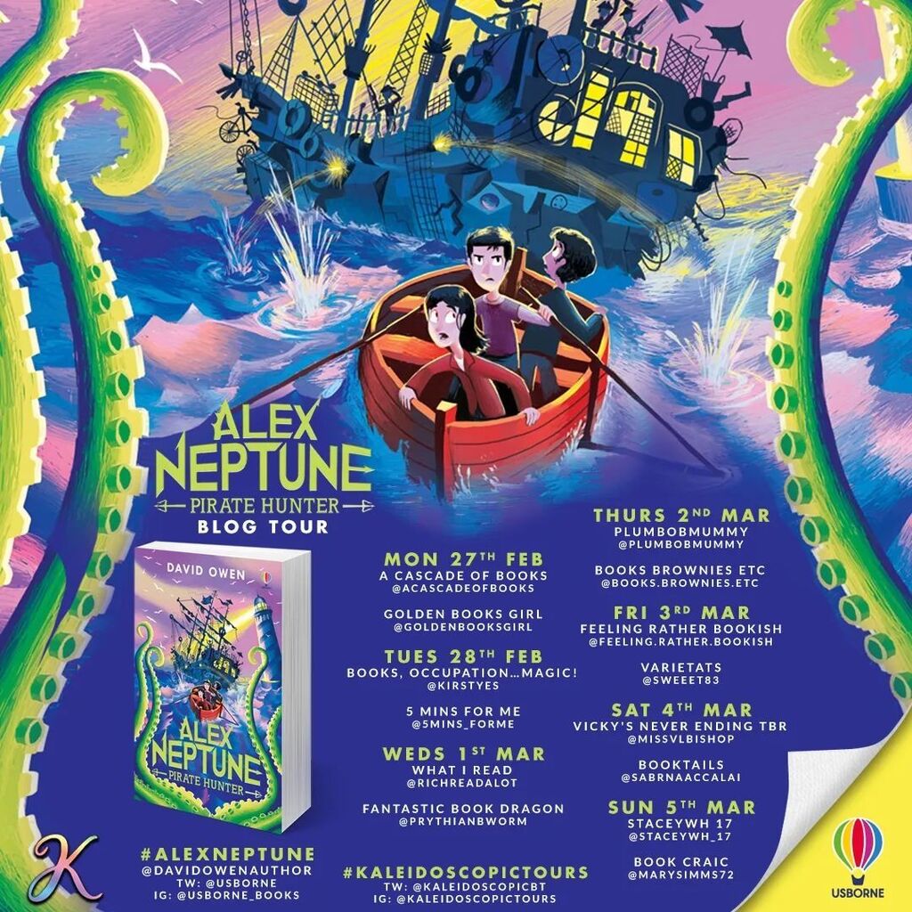 Today we have two new tours starting! The first to set sail is Alex Neptune; Pirate Hunter by @davidowenauthor!

Make sure you follow the bloggers to get exclusive content ALL week!!

📖BLURB📖
Join Alex Neptune, the boy with the power of the ocean in … instagr.am/p/CpKuVd0o3Iy/