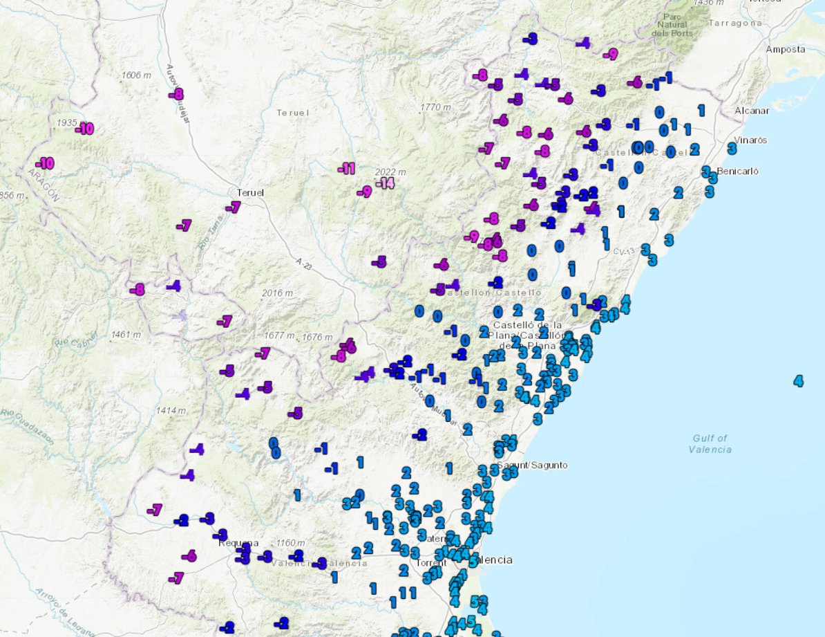 XodosMeteo's tweet photo. I definitivament, ha arribat la ISOterma -10ºC a 1500m d'alçada a les nostres comarques, i... aquesta nit ha fet un #fred del copón!! 🥶

▪️Algunes temperatures mínimes:

-8.1ºC Vistabella
-7.9ºC Xodos/Caixó
-7.5ºC Xodos/Lloma Bernat
-6.2ºC Xodos (Rècord amb dades des del 2016) https://t.co/YntQXW9aw5