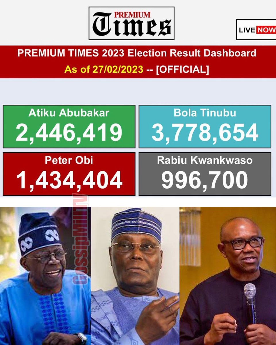 How dis Rabiu for NNPP take get that figures? How many state e don win?

#INECIsCorrupt #NigerianElections2023 #ElectionResults
