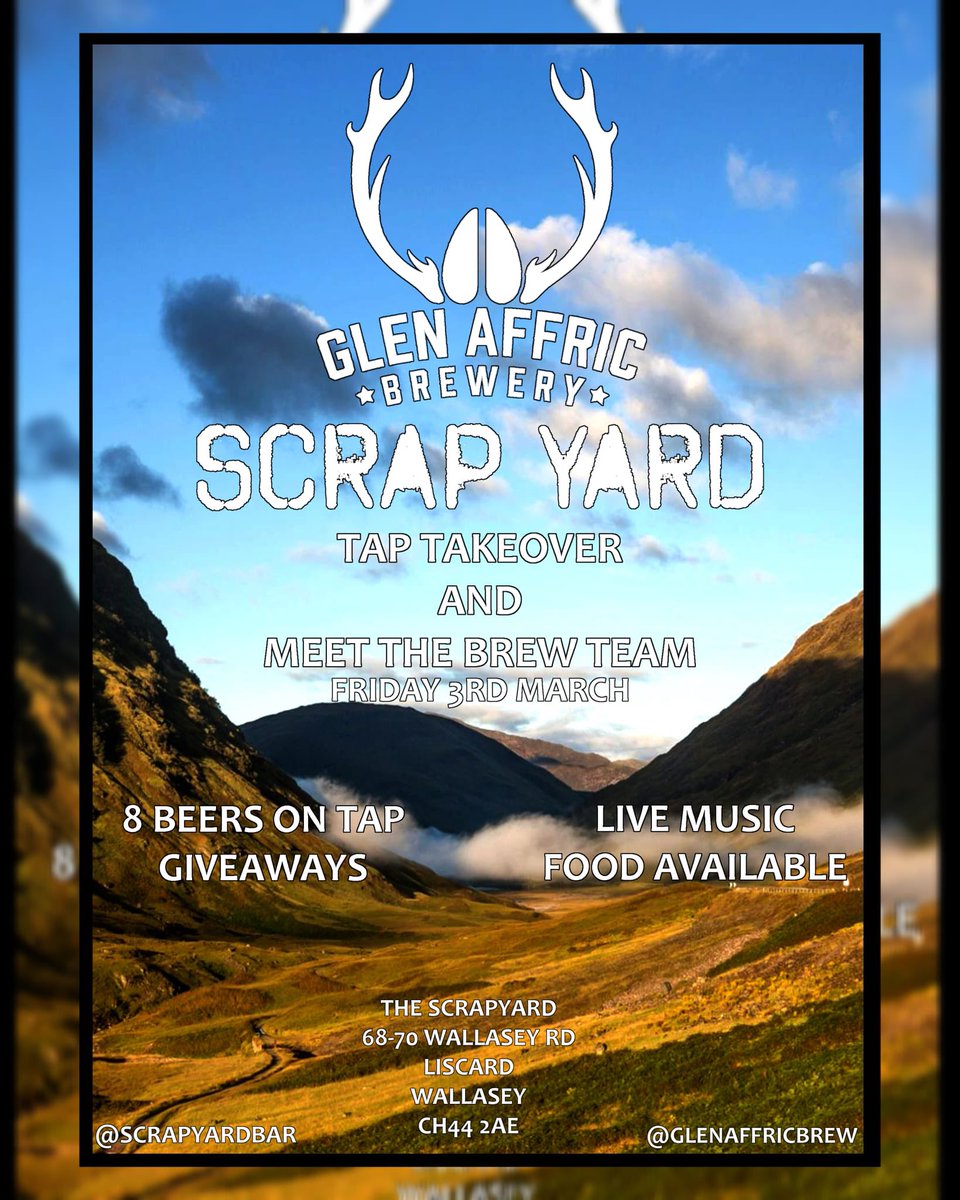 🍻 FRIDAY 3RD MARCH 2023 🍻<a href="/GlenAffricBrew/">Glen Affric Brewery</a> <a href="/GlenAffricTap/">Glen Affric Taproom</a>