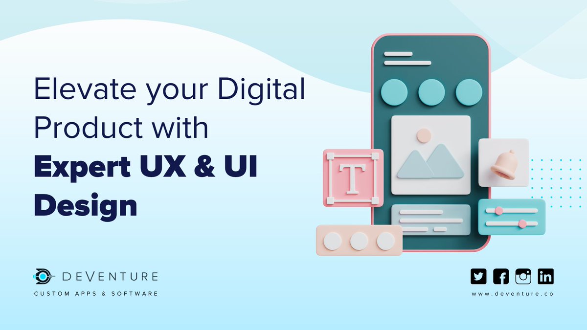 DeventureAgency's tweet image. A well-executed digital product puts equal emphasis on #UX and #UI. Together, they increase user retention, guide new users and make your product a success. Contact us to build the best digital products.

#DigitalProductDevelopment #TechnologyConsulting #CustomApplications