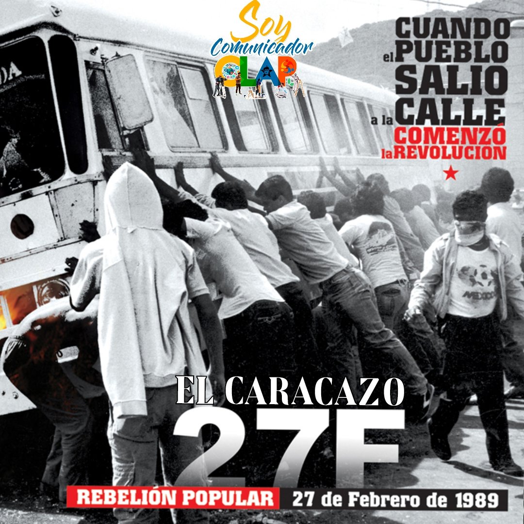 #27Feb
#27FRebeliónAntiimperialista
#SomosCClapNuevaEsparta

Conmemoramos 34 años de la inédita rebelión popular y antiimperialista que protagonizó el pueblo de Bolivar.
@LealTelleria
@Clap_Nacional
@hugbelpsuv
@Ali_RomeroF
@ClapArismendi_N