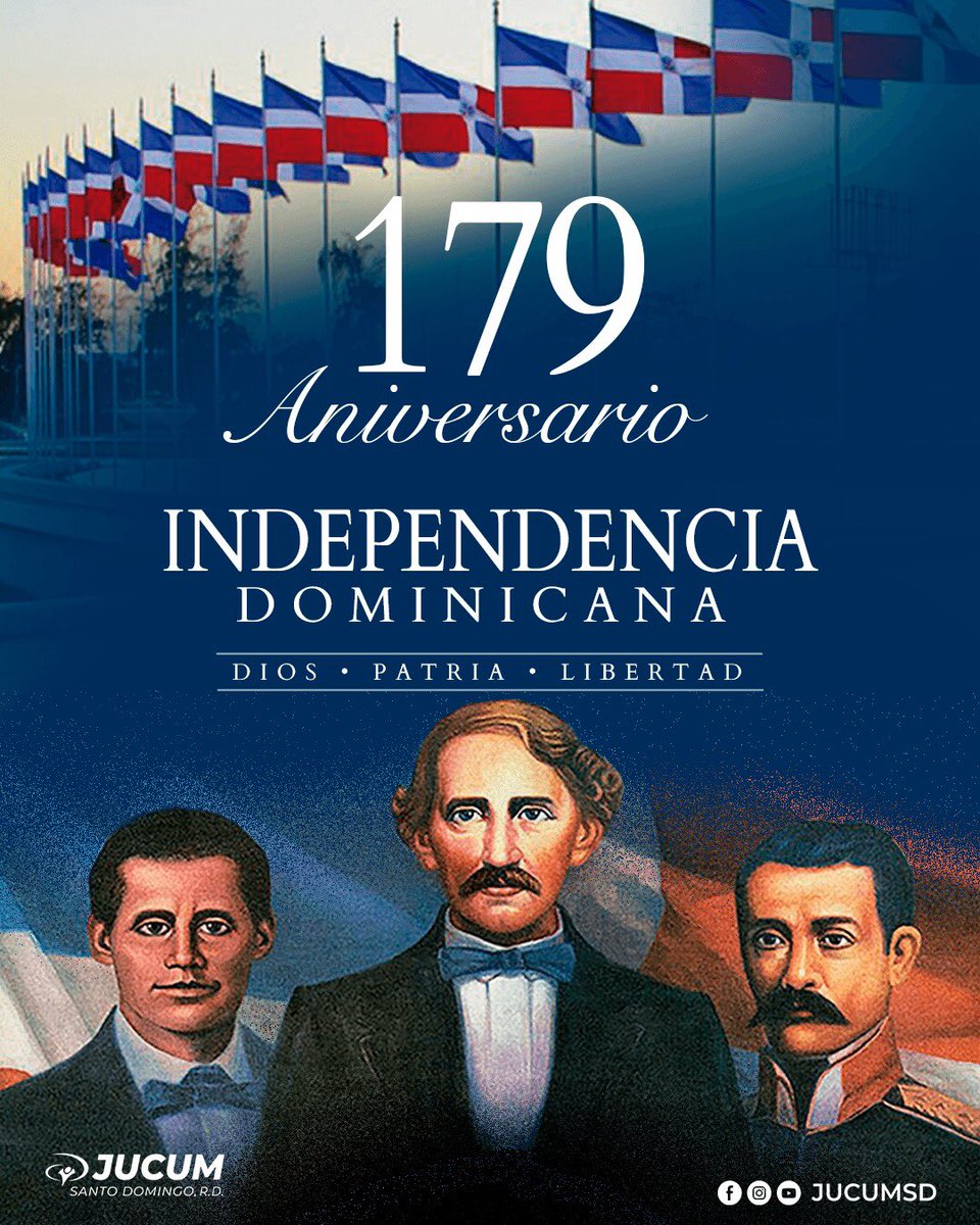 Hoy celebramos nuestra Independencia Nacional. Honremos la valentía y el sacrificio de los hombres y mujeres que lucharon por la libertad de los Dominicanos al seguir su ejemplo de preservar nuestros valores, de cuidar nuestras familias y defender nuestra nación 🇩🇴🎉🙌🏾💙.