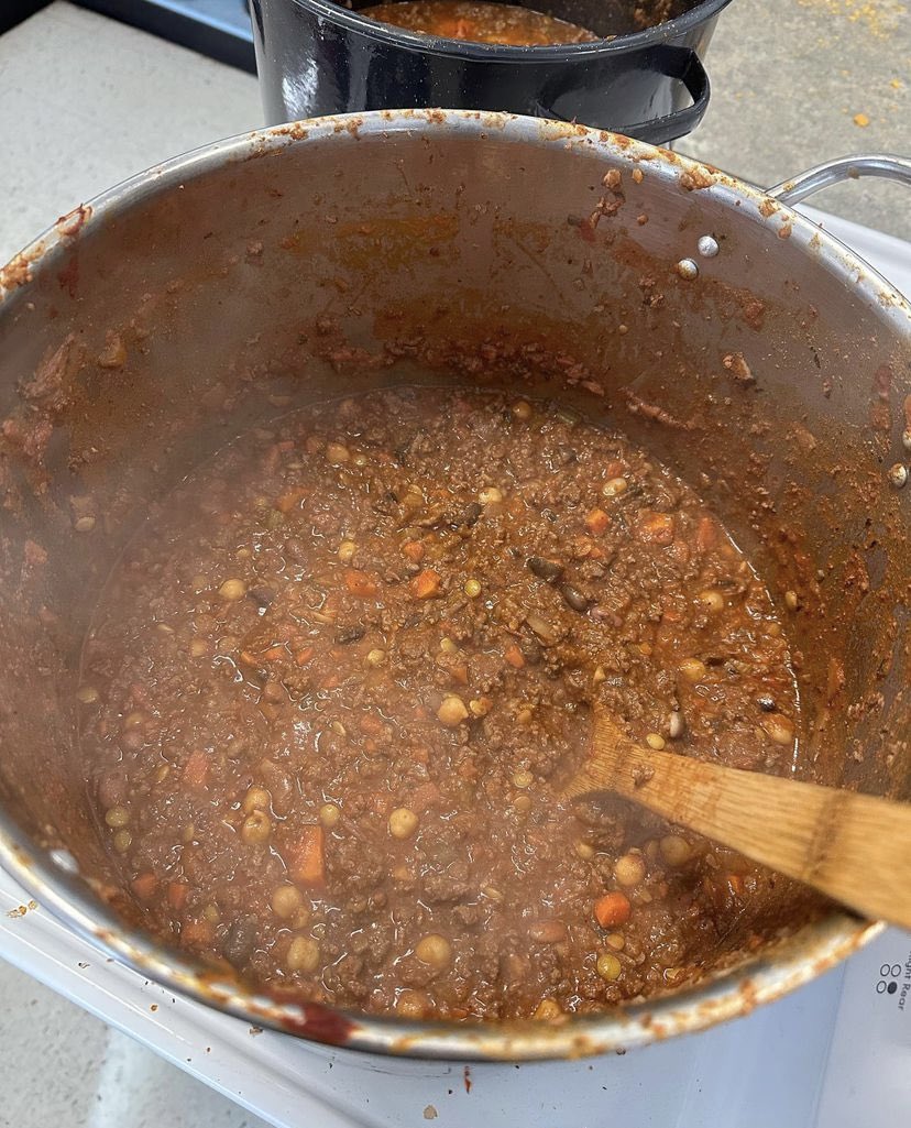 Students in all 3 cooking classes worked with teacher Trevor Duncan and former student, Mike Shaheen to make 4 big pots of Chili, cheddar biscuits and ginger cookies in support of Coldest Night of the year. Hawks in the community!!! <a href="/ocdsb/">OCDSB</a> #CNOY2023 <a href="/RegLavergne/">Dr. Reg Lavergne, BMus, EdD</a>