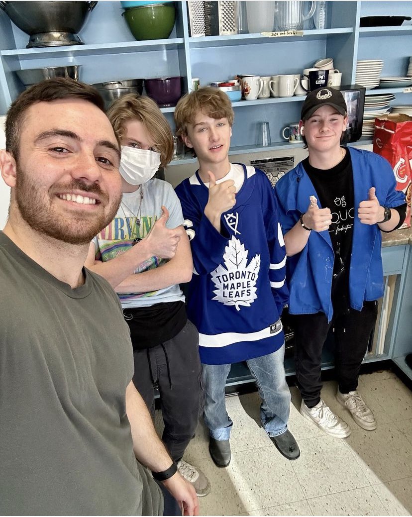 HillcrestHS's tweet photo. Students in all 3 cooking classes worked with teacher Trevor Duncan and former student, Mike Shaheen to make 4 big pots of Chili, cheddar biscuits and ginger cookies in support of Coldest Night of the year. Hawks in the community!!! @ocdsb #CNOY2023 @RegLavergne https://t.co/tTrRIVLkeo