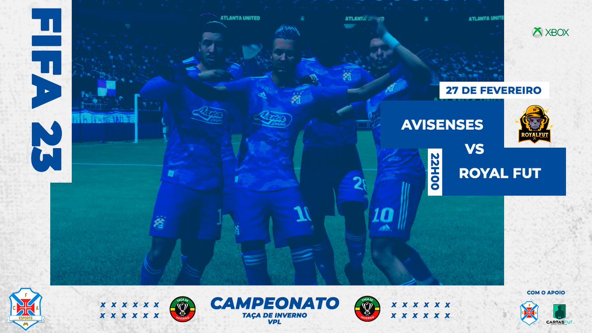 CF "os Avisenses" eSports (@cfa_esports) on Twitter photo 🅿🆁🅾 🅲🅻🆄🅱🆂 🆇🅱🅾🆇
🏆 <a href="/VPLPortugalXbox/">VPL Portugal Xbox 🇵🇹</a>
🎮Taça de Inverno - 1ª Jornada
🆚 <a href="/ROYALFUTesports/">ROYALFUT eSports</a>
⏰ 22H00
🎥 twitch.tv/rudekoalas
Com Apoio de:
Clube de Futebol "Os Avisenses"
<a href="/CrfFut/">Cartas Fut CRF</a>
#UmClubeVáriasModalidades #cfavisenses 🅿🆁🅾 🅲🅻🆄🅱🆂 🆇🅱🅾🆇
🏆 <a href="/VPLPortugalXbox/">VPL Portugal Xbox 🇵🇹</a>
🎮Taça de Inverno - 1ª Jornada
🆚 <a href="/ROYALFUTesports/">ROYALFUT eSports</a>
⏰ 22H00
🎥 twitch.tv/rudekoalas
Com Apoio de:
Clube de Futebol "Os Avisenses"
<a href="/CrfFut/">Cartas Fut CRF</a>
#UmClubeVáriasModalidades #cfavisenses