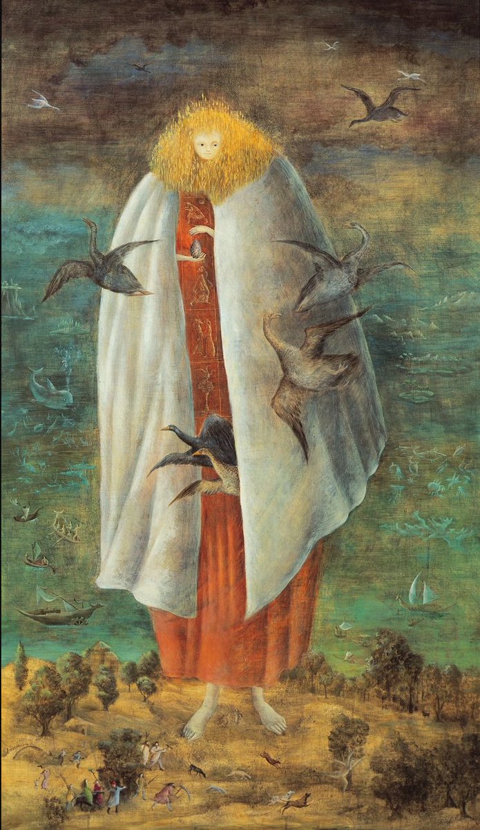 The Giantess (The Guardian of the Egg) by Leonora Carrington

“This morning, the idea of the egg came again to my mind..The egg is the macrocosm and the microcosm, the dividing line between the Big and the Small which makes it impossible to see the whole”

#Art #LeonoraCarrington