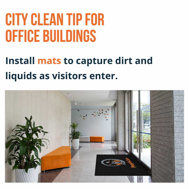 city_clean's tweet image. Many of our clients manage office buildings, and we happen to have the best solutions for all types of office spaces. So, here’s a tip for you! 

Ready to optimize your office space? Get in touch today:  

📞 1-800-734-4007  
🌐 bit.ly/3FUszYx  

#cityclean #floormats