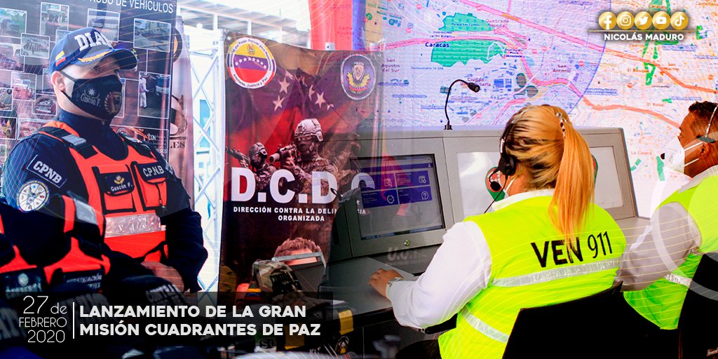 NicolasMaduro's tweet photo. Gracias al éxito de la Gran Misión Cuadrantes de Paz, hemos disfrutado de unos Carnavales felices y seguros. Vaya mi reconocimiento a todos los cuerpos de seguridad del Estado, integrados en este programa que hoy cumple 3 años protegiendo al Pueblo. https://t.co/FOzwcqEzeF
