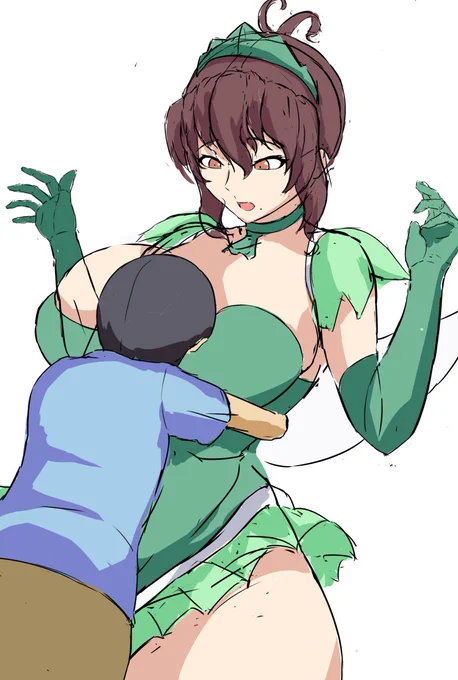 ご依頼絵のラフですうわキツが好きな方が多くて嬉しいですねー 