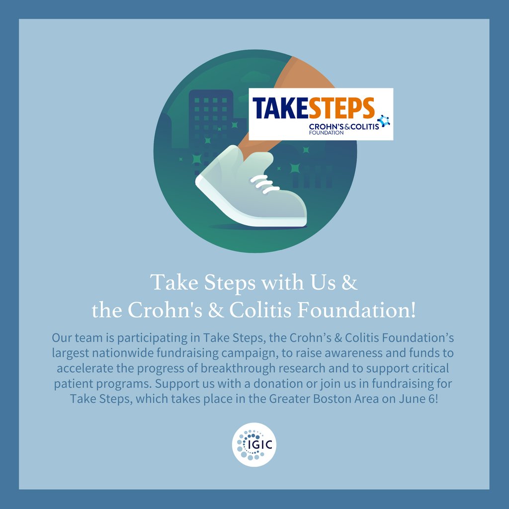 IntegratedGIC's tweet photo. We're participating in Take Steps, the @crohnscolitisfoundation 's largest nationwide fundraising campaign! Support us w/a donation or join us in fundraising for Take Steps!

https://t.co/5neXX4sILI

#gastroenterology #crohns #ulcerativecolitis #gastro #gi #medtwitter https://t.co/MqA13h8lhX