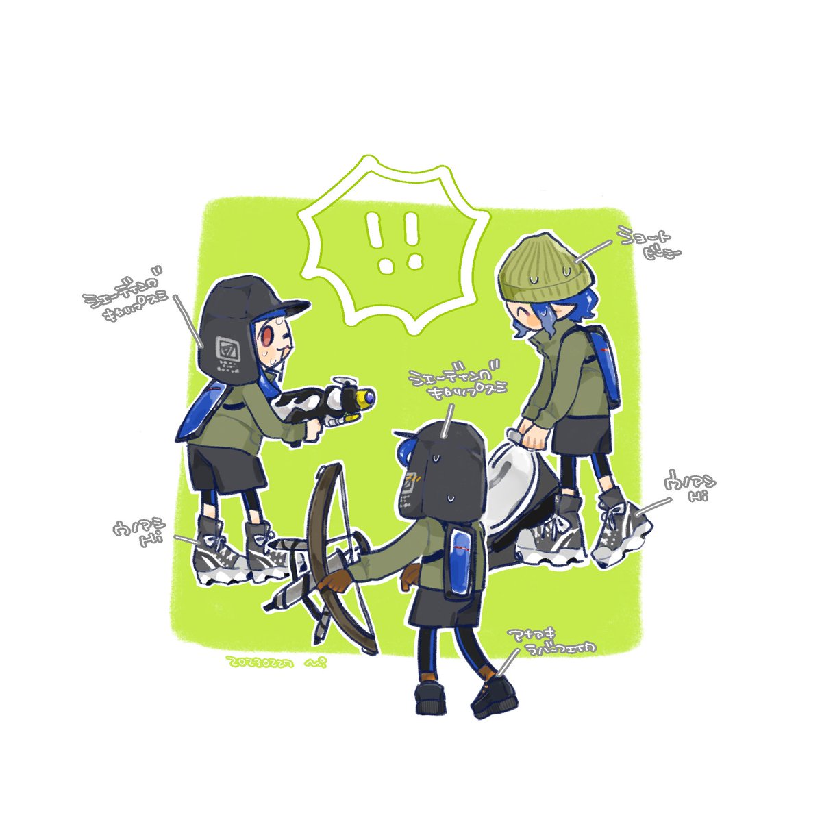 インクリング ,イカボーイ(スプラトゥーン) 「未だに思い出してふふ…となるので描いた(お借りしました )  」|ぴのイラスト