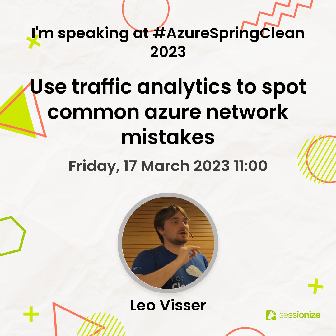autosysops's tweet image. I will be doing a session at the #AzureSpringClean this year again! #Azure #Networking #Cloudfamily #AzOps
