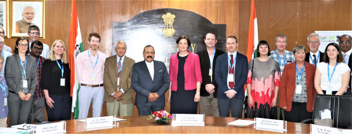 DrJitendraSingh's tweet photo. High level British delegation is here, led by Ms. Christina Scott, United Kingdom Minister &amp; Dy HC.
4th "Weather and Climate Science for Service Partnership-India" (WCSSP-India) Annual Science Workshop–2023 begins. https://t.co/kwmodIOt88